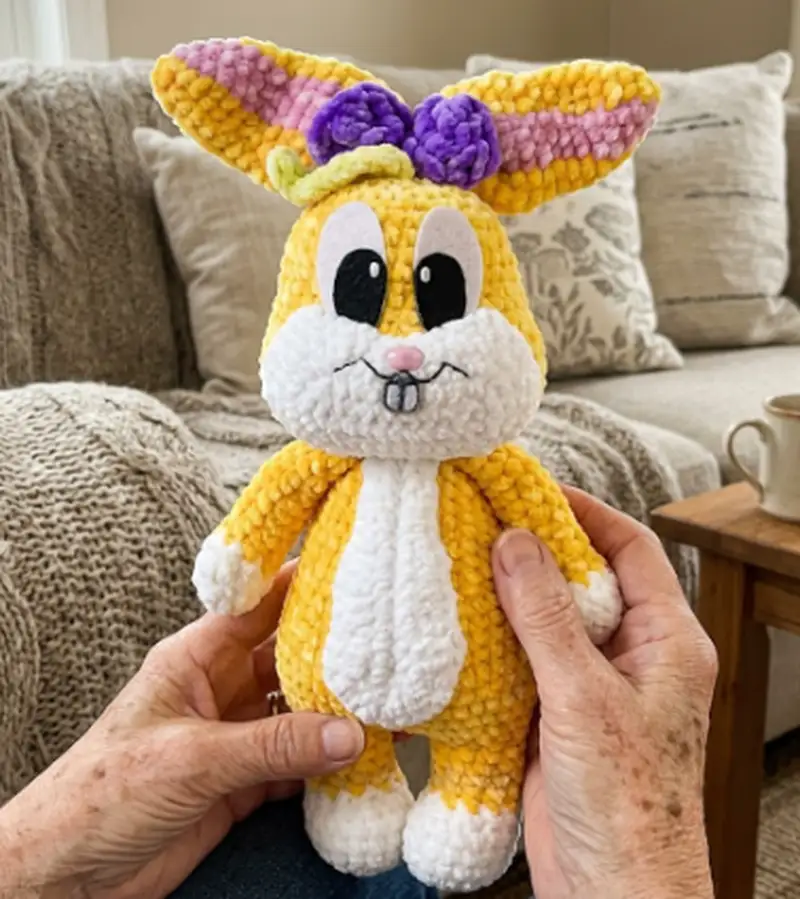 Complimentary Intermediate crochet pattern: Cute Bunny Amigurumi Pattern - Simple to follow guide