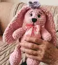 Bunny Amigurumi Pattern step 1 - construction progress