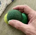 Ball of (almost) any size Amigurumi Pattern step 2 - assembly progress