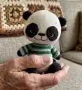 Panda Amigurumi Pattern step 1 - construction progress