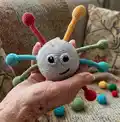 SpaceBall Amigurumi Pattern step 4 - final assembly and finishing