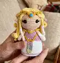 Zelda Amigurumi Pattern step 1 - construction progress