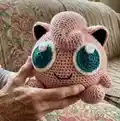 Jigglypuff Amigurumi Pattern step 1 - construction progress