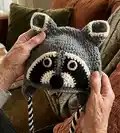 Leopard Hat Pattern step 1 - construction progress