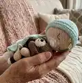 Puppy Security Blanket Amigurumi Pattern step 1 - construction progress