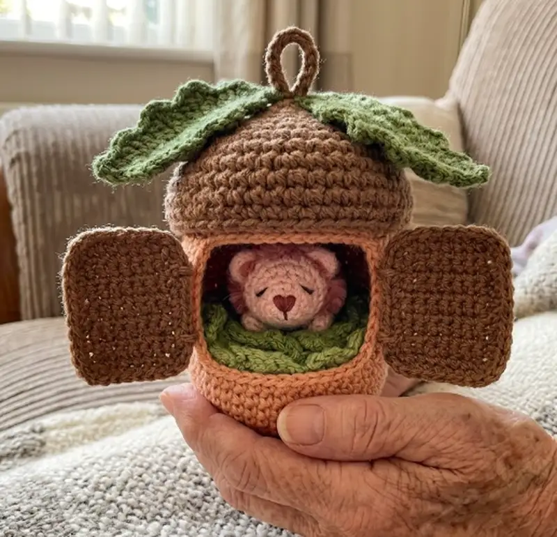 Complimentary Intermediate crochet pattern: Funny Acorn Amigurumi Pattern - Simple to follow guide