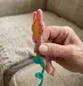 Crochet Bookmark Pattern step 2 - assembly progress