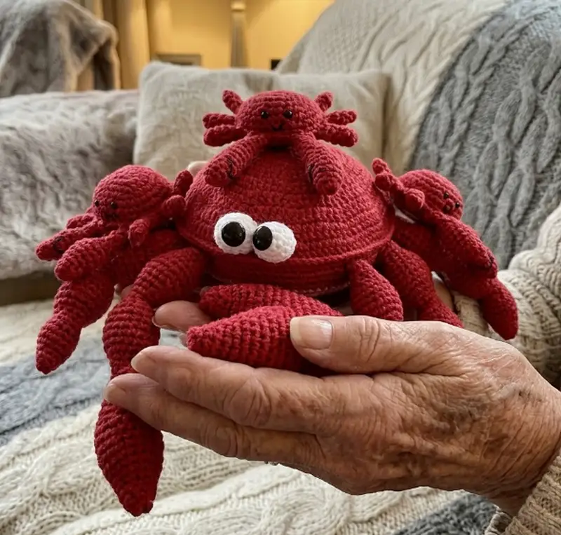 Complimentary Beginner Friendly crochet pattern: Crab Memory Game Amigurumi Pattern - Simple to follow guide