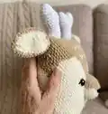 Pillow Reindeer Amigurumi Pattern step 2 - assembly progress