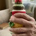 Fruit Stacking Toy Amigurumi Pattern step 2 - assembly progress