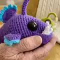 Erebus the Angler Fish Amigurumi Pattern step 2 - assembly progress