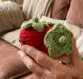 Stanley the Strawberry Amigurumi Pattern step 2 - assembly progress