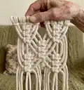60 Macrame Knots & Knot Patterns Pattern step 1 - construction progress