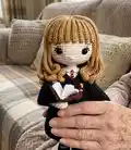 Hermione Granger Amigurumi Pattern step 1 - construction progress