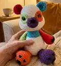 Dottie the Panda Amigurumi Pattern step 4 - final assembly and finishing