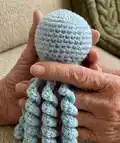 Crochet Octopus Amigurumi Pattern step 2 - assembly progress