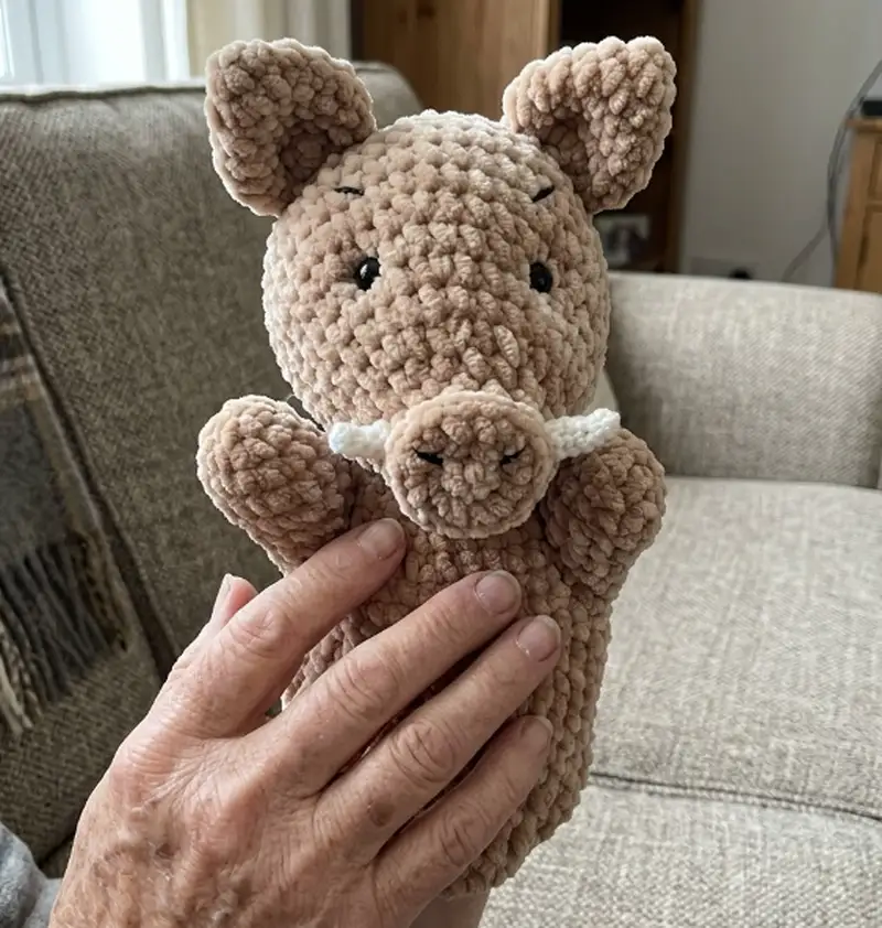 Complimentary Intermediate crochet pattern: Boar Hand Puppet Amigurumi Pattern - Simple to follow guide