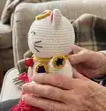 Lucky Cat (Version 2) Amigurumi Pattern step 3 - details and accessories
