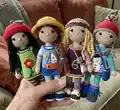 Emma Doll Amigurumi Pattern step 1 - construction progress