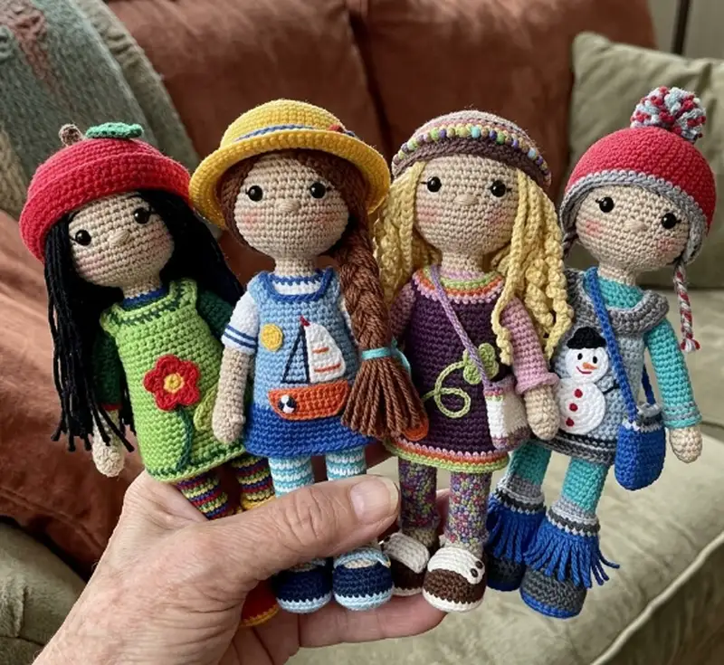 Complimentary Intermediate crochet pattern: Emma Doll Amigurumi Pattern - Simple to follow guide