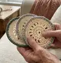 Circular Coasters Pattern step 1 - construction progress