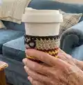 Harry Potter Cup Cozy Pattern step 2 - assembly progress