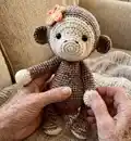 Lucy the Monkey Amigurumi Pattern step 4 - final assembly and finishing