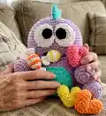 Monster Surprise (Mr. Love) Amigurumi Pattern step 4 - final assembly and finishing