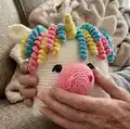 Pillow-unicorn Amigurumi Pattern step 4 - final assembly and finishing