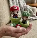 Plumbers and Pipes Amigurumi Pattern step 1 - construction progress