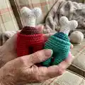 Among Us Crewmate Leg Split Amigurumi Pattern step 1 - construction progress