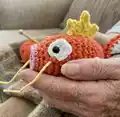 Magikarp Amigurumi Pattern step 2 - assembly progress