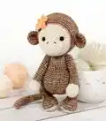 Lucy the Monkey Amigurumi Pattern step 1 - construction progress