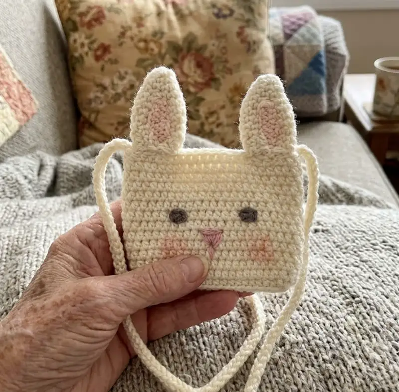 Complimentary Intermediate crochet pattern: Bunny Bag Pattern - Simple to follow guide