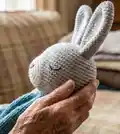 Bunny Lovey Crochet Amigurumi Pattern step 2 - assembly progress