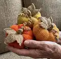 Pumpkin Amigurumi Pattern step 1 - construction progress