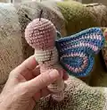 Ava the Butterfly Amigurumi Pattern step 1 - construction progress