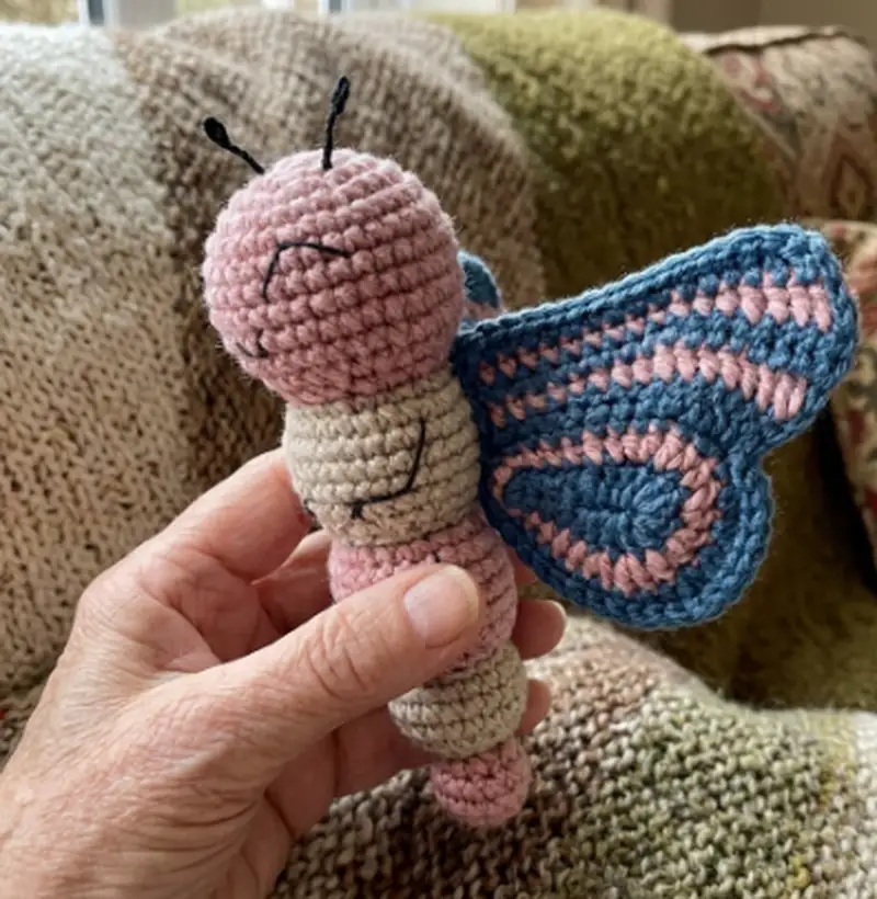 Complimentary Beginner Friendly crochet pattern: Ava the Butterfly Amigurumi Pattern - Simple to follow guide