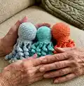 Crochet Octopus Amigurumi Pattern step 1 - construction progress