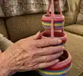 Colorful Hanging Baskets Pattern step 3 - details and accessories