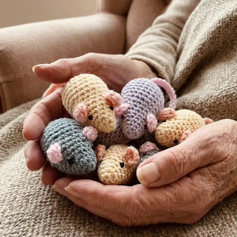 Complimentary Beginner Friendly crochet pattern: Sugar Mice Amigurumi Pattern - Simple to follow guide