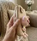 Pig Phone Pouch Amigurumi Pattern step 2 - assembly progress