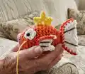 Magikarp Amigurumi Pattern step 4 - final assembly and finishing