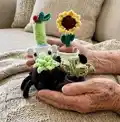 Planter Crochet Amigurumi Pattern step 1 - construction progress