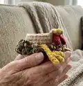 HENNIFER CHICKEN CROCHET COASTER SET Pattern step 3 - details and accessories