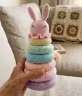Rainbow Bunny Amigurumi Pattern step 4 - final assembly and finishing