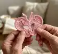 Butterfly Amigurumi Pattern step 1 - construction progress