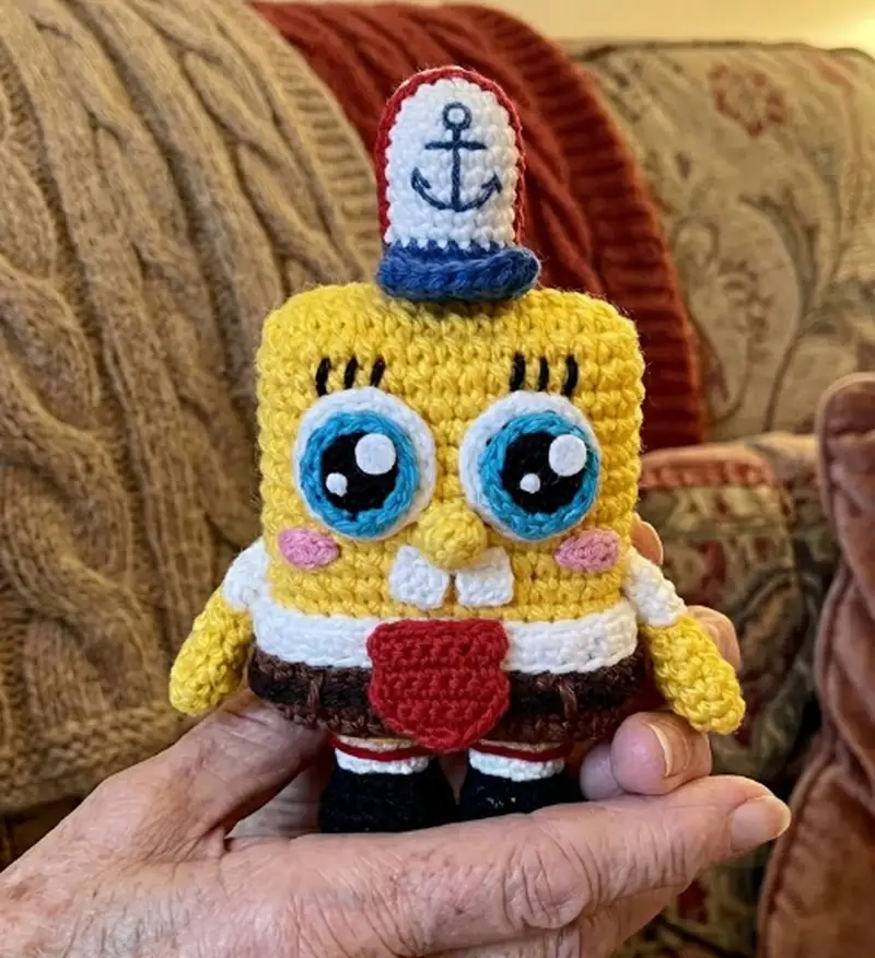 Complimentary Intermediate crochet pattern: Cute Sponge Amigurumi Pattern - Simple to follow guide