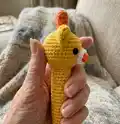 Baby Rattle Amigurumi Pattern step 2 - assembly progress