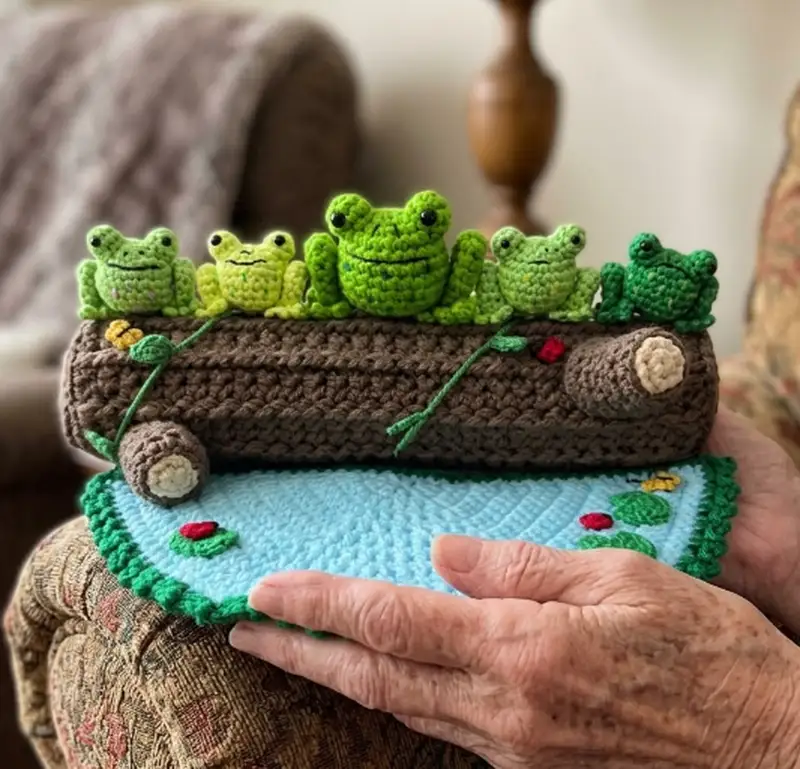 Complimentary Intermediate crochet pattern: Frog Play Set Amigurumi Pattern - Simple to follow guide